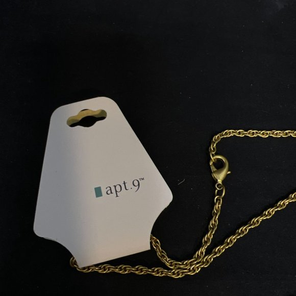 Apt 9 Gold Tone Rope Chain Necklace With Pink Beads (4228) - Picture 5 of 5